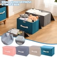 thumbnail image 1 of Closet Storage Box, Washable Fabric Basket, Foldable Design, Handle Included, For Bedroom/Office, Portable Storage, Laundry Room Storage, Sturdy Construction, Multi-Purpose Container, Space-Saving, 1 of 8