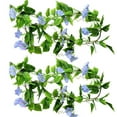 thumbnail image 3 of 2pcs Artificial Vine Morning Glory Hanging Foliage Home Vine Home Decor Decor Simulation Vine Plant blue, 3 of 9