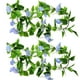 thumbnail image 3 of Vid artificial Morning Glory colgante de follaje falso decoración del hogar planta de vid de simulación, azul 2 piezas sidaley HA8951-03B, 3 of 6