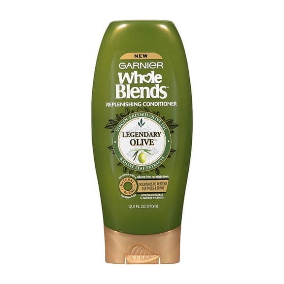 Garnier Whole Blends Legendary Olive Replenishing Hair Conditioner, 12.5 Oz,