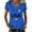 Blue, variant on CUKOLSXA Women's Athletic Shirts & Tees, America 250th Shirt, Short Sleeve Shirts for Women, Women's Casual Fashion V-Neck Sports Independence Day Print Short Sleeve Sports T-Shirt Top, Army Green, L