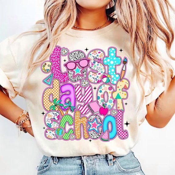 Last Day of School T-Shirt, Preppy Teacher Summer Shirt, Teacher Appreciation T-Shirt, Kids Break Celebration T-Shirt, Fun School Gift