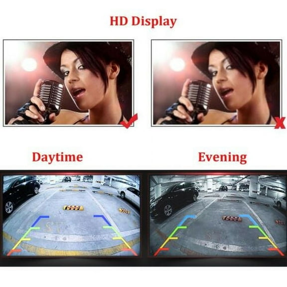 EIMELI Dash Cam, OUMAX Dual Lens Car Camera, Car Video Recorder for Vehicles Front and Rear DVR - Black