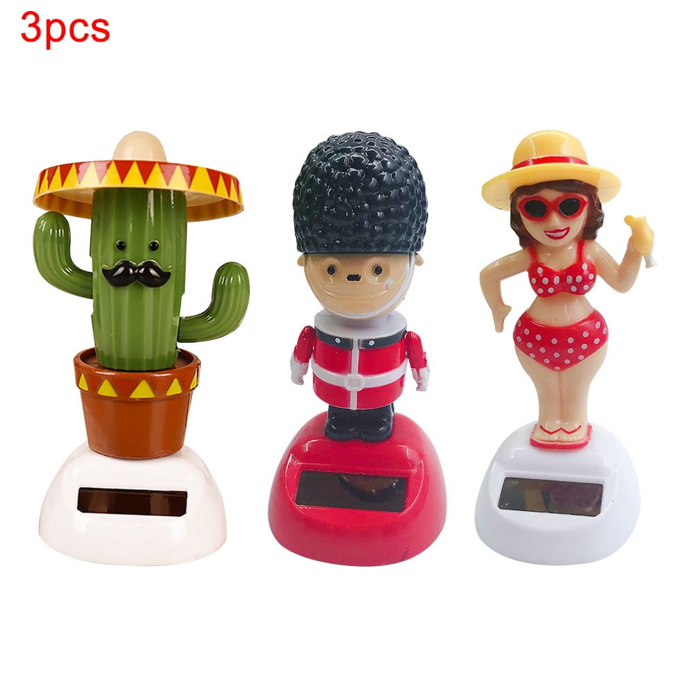 Basketball Player Boy Solar Powered Swinging Animated Dancer Toy Car Decoration 