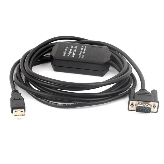 Uxcell USB to DB9 Connector USB-PPI PLC Programming Cable for Siemens S7-200