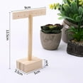 thumbnail image 5 of Plain Wooden t shape bar Earrings Necklace Bracelet Jewelry Display Holder Stand, 5 of 8