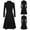 Black, variant on Babysbule Womens Coats Womens Winter Lapel Button Long Trench Coat Jacket Ladies Overcoat Outwear