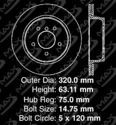 2004 2005 BMW 525i E60 w//Auto Trans Max Performance Metallic Brake Pads F+R