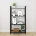 thumbnail image 5 of 4-Tier Adjustable Shelving Unit, Heavy Duty Storage Rack Organizer Metal Corner Shelf for Kitchen Living Room Laundry Pantry Bathroom (Black, 4 Tier), 5 of 13