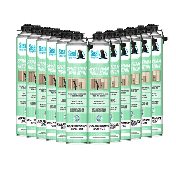 Seal Spray Foam, White Closed Cell Industrial Sealant, 27.4 oz 12 Piece Pack