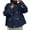 Navy, variant on Fancifize Womens Trendy Cropped Jacket Lapel Long Sleeve Casual Zip Up Coat Lightweight Open Front Fall Fashion Outwear