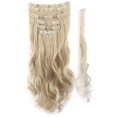 thumbnail image 2 of SAYFUT 17"-24" Curly Clip in Synthetic Hair Extensions, Style T8-C, Full Head 8 Pieces 18 Clips, 140g-145g, 2 of 4