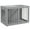 Grey, variant on PawHut 31.5" Dog Crate Furniture with Double Doors, for Medium Dogs, White