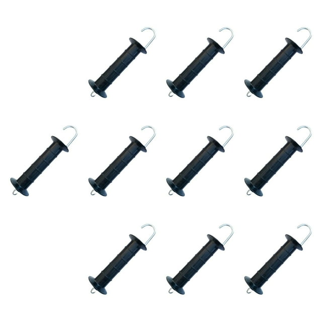 DYNWAVECA 10Pcs Electric Fence Gate Handle Insulators Insulated Spring Gate Handles Replace Part Spare Fence Door Handles for Livestock