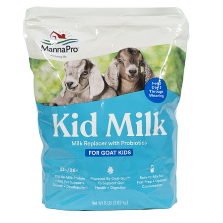 Manna Pro Kid Milk Replacer with Probiotics for Goat Kids, 8 lb