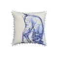 thumbnail image 2 of 18"x18" Blue Decorative Pillow (Cat), 2 of 3