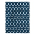 thumbnail image 3 of Unique Loom Trellis Shag Collection Area Rug - Ruby (9' x 12' Rectangle Navy Blue/Ivory), 3 of 11