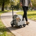 thumbnail image 2 of Pet Stroller, Pet Stroller Wagon with Breathable Mesh Window, Weather Cover _ #05 _ B _ Gray, 2 of 9