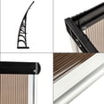 thumbnail image 7 of Tcbosik 118" x 38" Window Awning Door Canopy Household Application Door & Window Rain Cover Eaves Canopy Patio Awnings, Brown Board & Black Holder, 7 of 7