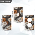 thumbnail image 7 of Yayeee Duplex Wall Plate 1-Gang 4.5"x2.7" Home Receptacle Light Switch Decorative Outlet Cover, Black Plaid Floral, 7 of 7