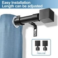 thumbnail image 2 of Urbanest 1" Wright Adjustable Curtain Rod, 28"-48", Black, 2 of 6