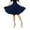 Navy, variant on EDFBUYKRS Female Skirts Flowy Skirts for Women Boho High Knee Skirt Quality Pleated Length Skirt Dancing Womens Adult Skirt