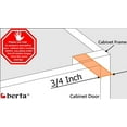 thumbnail image 2 of Berta 3/4" Overlay 105 Degree Face Frame Cabinet Hinges (4 Pack), 2 of 6