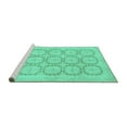 thumbnail image 2 of Ahgly Company Machine Washable Indoor Rectangle Abstract Turquoise Blue Modern Area Rugs, 7' x 10', 2 of 4