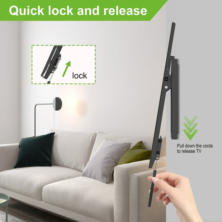 TV wall bracket, mount for 15-55 inch LED LCD flat and curved TVs, tilt and swivel wall bracket, supports up to 40 kg, Max VESA 200 x 200 mm black model: S89B