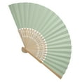 thumbnail image 4 of Folding Paper Fan, Various Colors Chinese Folding Bamboo Ribs Fan DIY Blank Paper Fan Wedding Shower Party Decor, 4 of 8