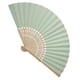 thumbnail image 5 of Abanico chino plegable de bambú con forma de varilla, ideal para hacer tú mismo, para decorar bodas, fiestas y eventos. Verde claro., 5 of 14