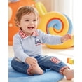 thumbnail image 6 of Toddler Baby Boy Clothes 18 Months Boys Fall Winter Outfits 24 Months Boys Long Sleeve Lapel Top Jeans Pants 2PCS Clothing Set Light Blue, 6 of 8