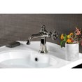 thumbnail image 2 of Kingston Brass KS3546RKX Webb One-Handle Single-Hole Bathroom Faucet with Knurled Handle and Push Pop-Up Drain, Polished Nickel, 2 of 7