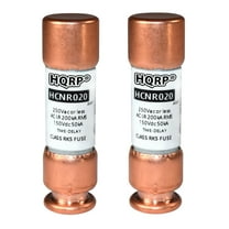 HQRP 2-Pack HCNR020 20 Amp 250V Dual Element Time-Delay Fuse, Class RK5 Replacement for Bussmann BP/FRN-R-20, Edison ECNR20, Littelfuse FLNR020.T FLN-R-20 FLNR-20