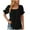 Black, variant on Womens Tops Plus Size Fashion Women's Casual Comfortable Solid Short Sleeved Top Blouse T-Shirt