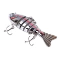 thumbnail image 1 of Señuelo Swimbait Multiarticulado, Señuelo De Cebo Duro Que Se Hunde Lentamente Y Flexible Con 2 Anzuelos Para Pescar Truchas, 1 of 7