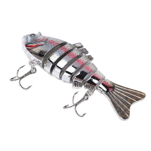 Señuelo Swimbait Multiarticulado, Señuelo De Cebo Duro Que Se Hunde Lentamente Y Flexible Con 2 Anzuelos Para Pescar Truchas