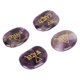 thumbnail image 2 of 4 Elementos Piedras Surtidas Símbolos Triangulares Grabados Tierra Aire Fuego Agua Piedras Runas Pulidas para Cristales Reiki Curación Amatista, 2 of 5
