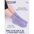 thumbnail image 3 of HUGH UGOLI Women Diabetic Ankle Socks, Super Soft , Thin Bamboo Socks, Wide , Loose, Non-Binding Top , Seamless Toe, 4 Pairs, Purple/Green/Burgundy/A.Purple, Shoe Size: 6-9, 3 of 6