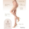 thumbnail image 3 of MeMoi Women's Ultra Sheer 8 Denier Control Top Pantyhose - Womens - Female, Q1, Nude, 3 of 12