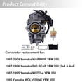 thumbnail image 2 of Carburetor Carb Fit for 1987-2004 Yamaha Warrior 350 YFM350, 1987-1995 Yamaha Moto 4, 1987-1998 Yamaha Big Bear 350, 1993-1998 Yamaha Kodiak 400 4x4, 2 of 7
