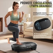FLYBIRD Vibration Plate, Whole Body Workout Vibration Fitness Platform for Lymphatic Drainage, with 2 Resistance Bands