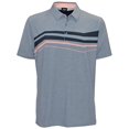 thumbnail image 3 of JDX Golf Men's X5 Striped Polo Shirt, 2X-Large Melange Gray, 3 of 3