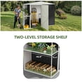 thumbnail image 3 of Uforic 8x4 FT Outdoor Metal Storage Shed with Shelves, Lockable Tool Cabinet for Garden (Black), 3 of 8