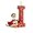 Red I, variant on CircuitCraze Alphabet Initial Ornament, Acrylic Hanging Decoration, for Living Room and Entryway