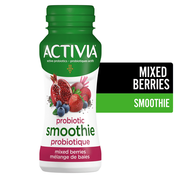 Activia Probiotic Yogurt Drink, Mixed Berries, Smoothie, 190 mL