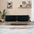 thumbnail image 4 of Glavbiku 79" Corduroy Sofa Bed,Foldable Loveseat with Folding Armrests,Daybed for Living Room,Green, 4 of 14