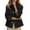 Black, variant on Women's Business Casual Jackets Minimalist Double Faced Button down Cropped Coats with Notched Lapel Slim Fit Solid Color Simple Comfy for Fall Fashion Outerwear Coffee S