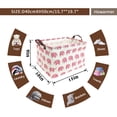 thumbnail image 2 of Howarmer Rectangular Storage Basket, Collapsible Laundry Basket, Waterproof Canvas PE Coating Large Storage Bins Gift Baskets for Children, Office, Bedroom, Clothes,Toys - Pink Elephant, 2 of 6