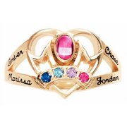 Personalized Family Jewelry Emily Mother's Birthstone Ring available in Gold-Plated Sterling Silver, Yellow and White Gold